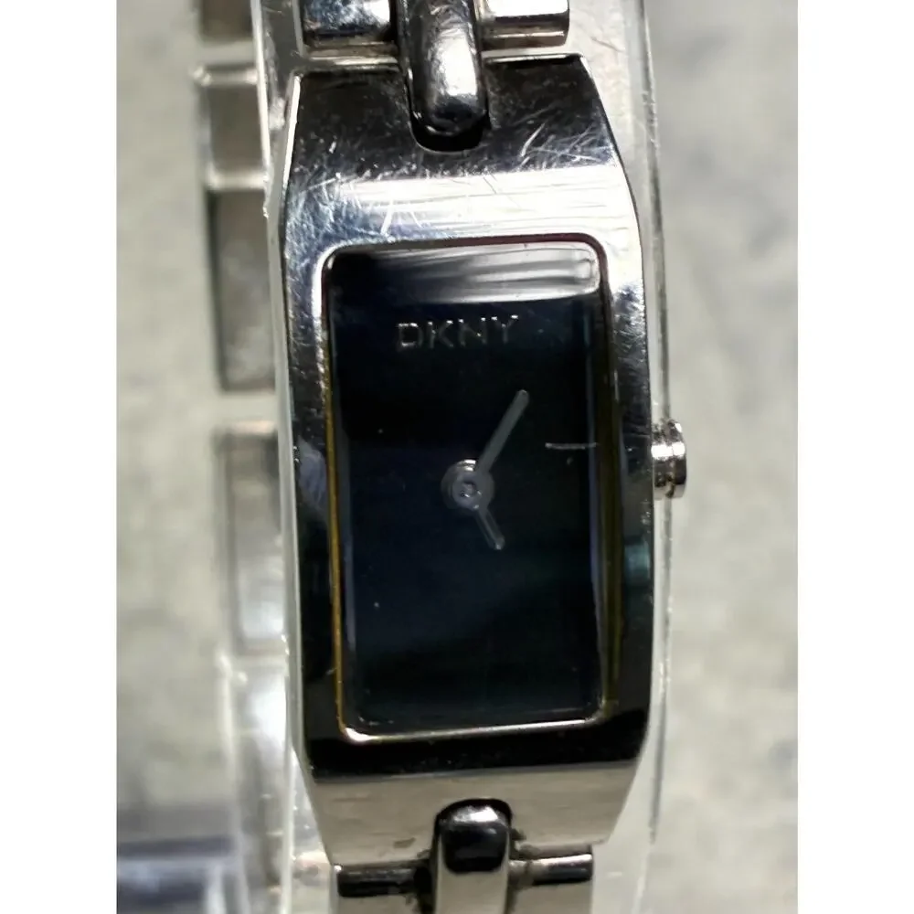 DKNY Women's NY-3365 Stainless Steel Watch Black Rectangular Dial 13mm Working